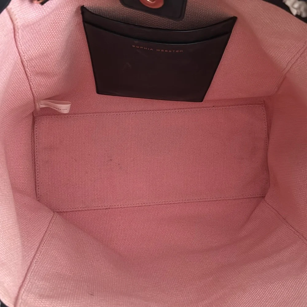 Sophia Webster MONOCHROME TAYA RAFFIA TOTE VGUC - Picture 7 of 8